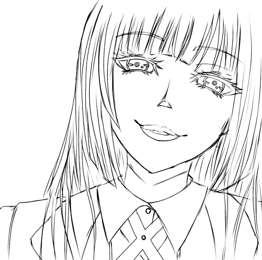 Desenhos de Kakegurui Para Colorir 25