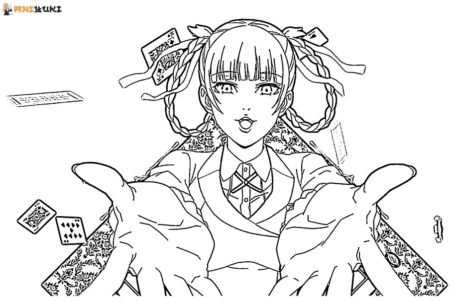 Desenhos de Kakegurui Para Colorir 43