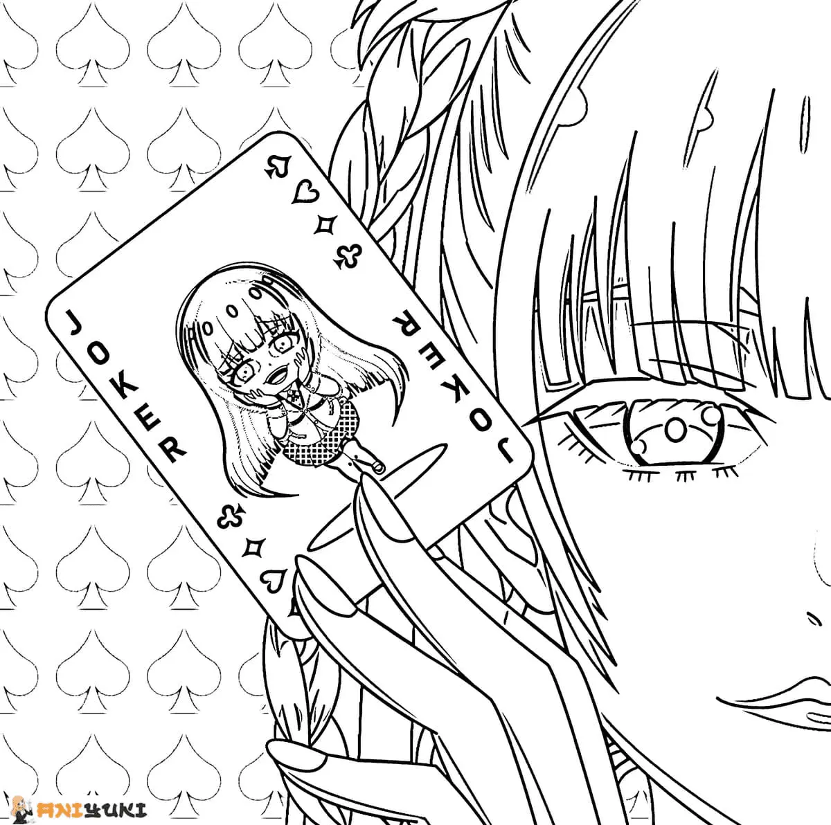 Desenhos de Kakegurui Para Colorir 48