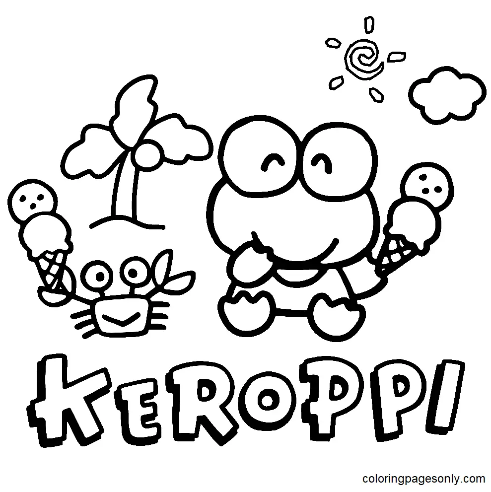 Desenhos de Keroppi Para Colorir 1