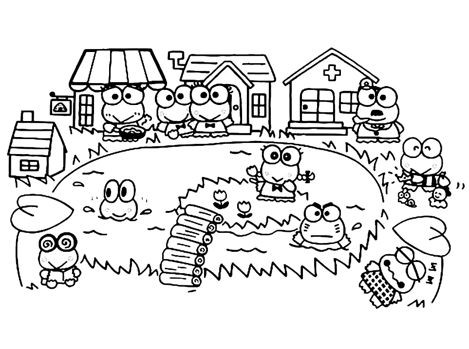 Desenhos de Keroppi Para Colorir 44