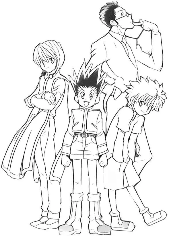 Desenhos de Killua Zoldyck Para Colorir 13