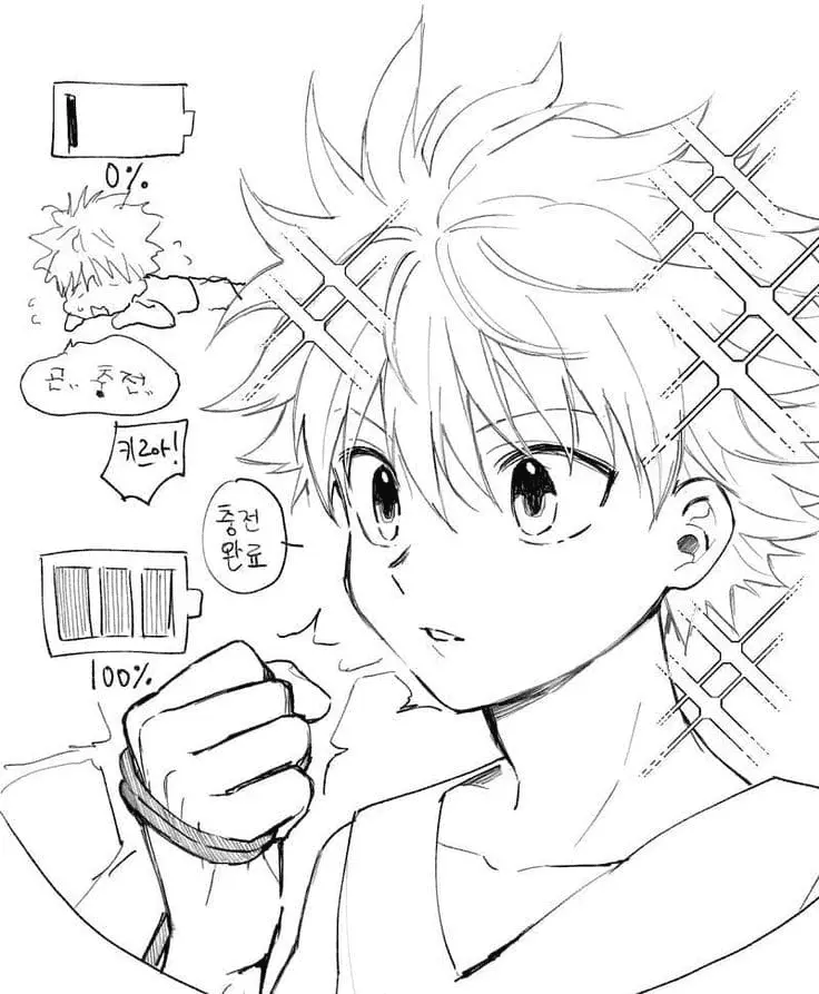 Desenhos de Killua Zoldyck Para Colorir 14