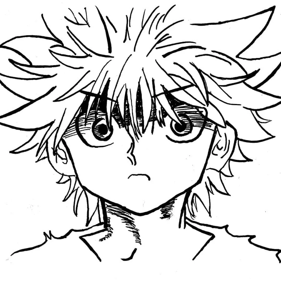 Desenhos de Killua Zoldyck Para Colorir 15