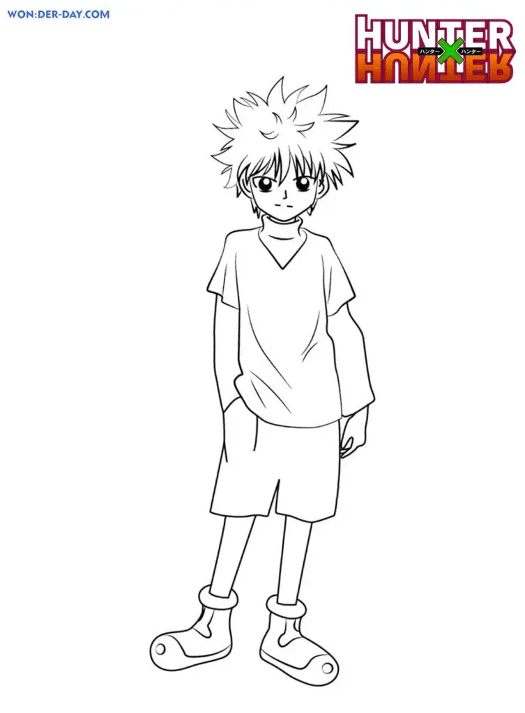 Desenhos de Killua Zoldyck Para Colorir 17