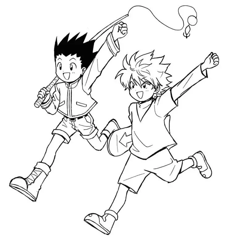 Desenhos de Killua Zoldyck Para Colorir 19