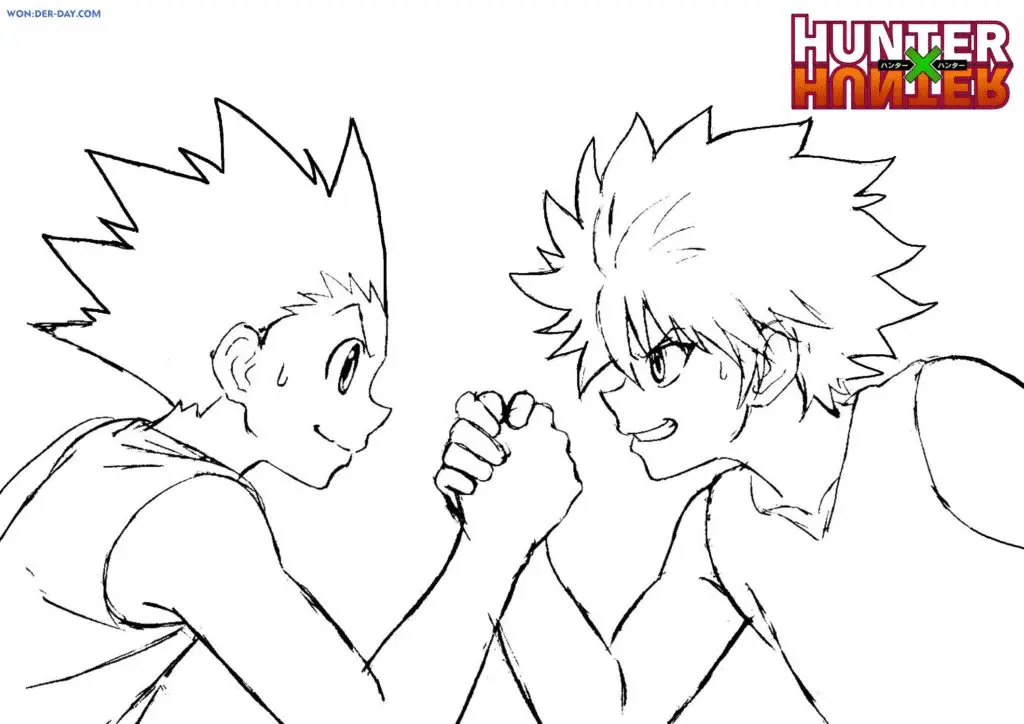 Desenhos de Killua Zoldyck Para Colorir 2