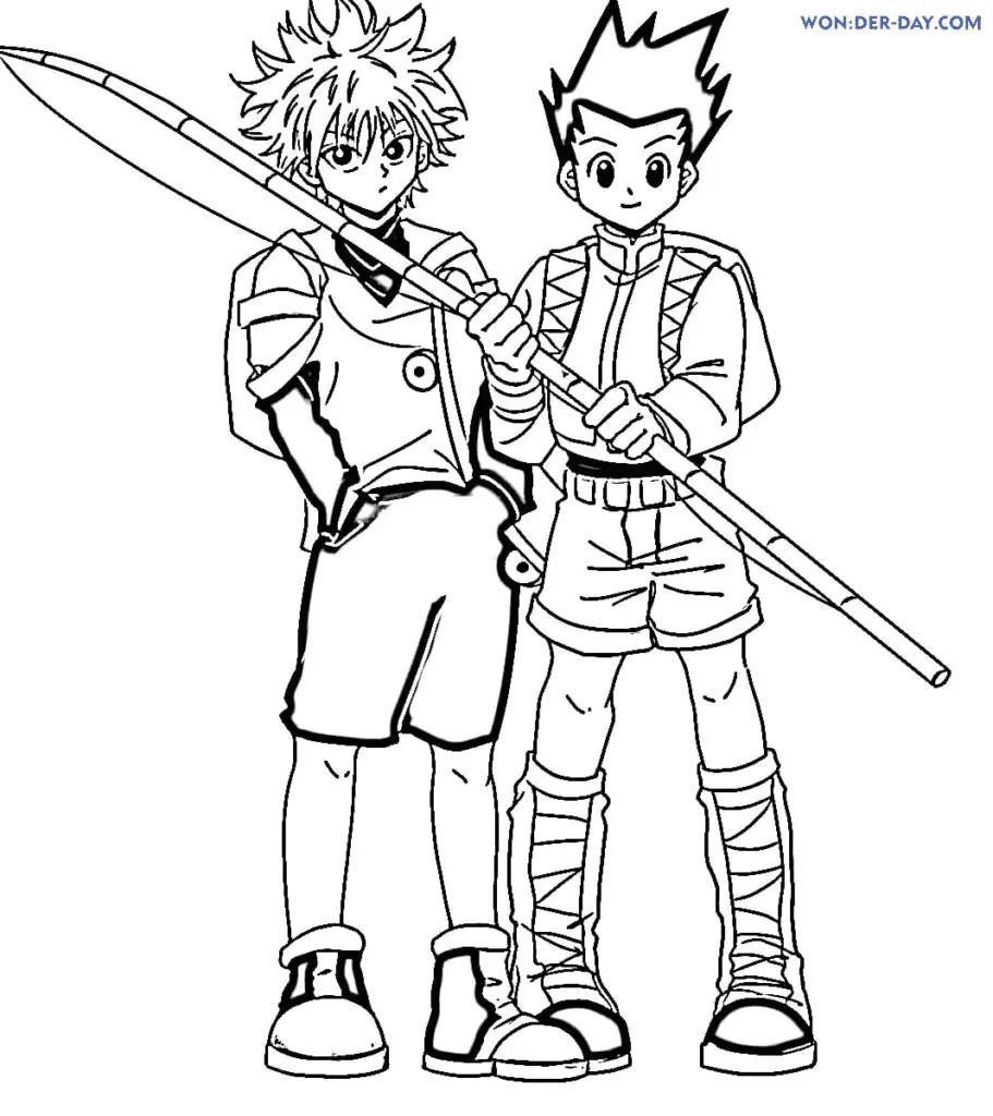 Desenhos de Killua Zoldyck Para Colorir 21