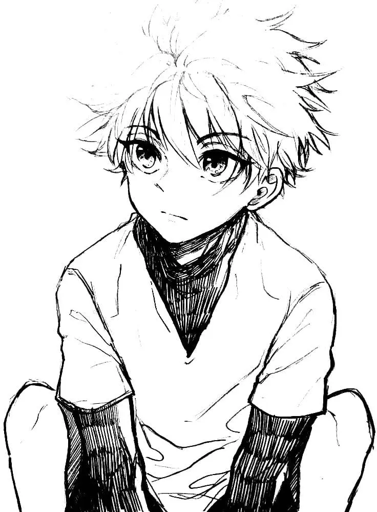 Desenhos de Killua Zoldyck Para Colorir 23