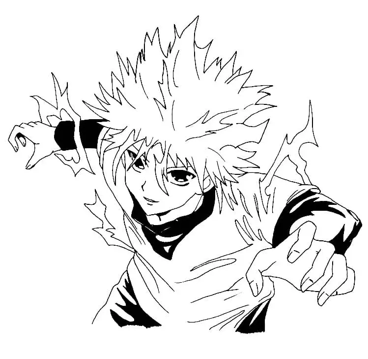 Desenhos de Killua Zoldyck Para Colorir 26