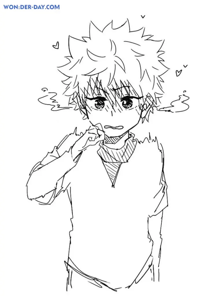 Desenhos de Killua Zoldyck Para Colorir 29