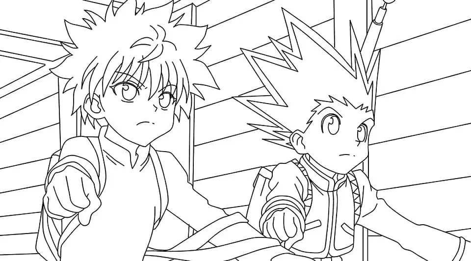 Desenhos de Killua Zoldyck Para Colorir 3