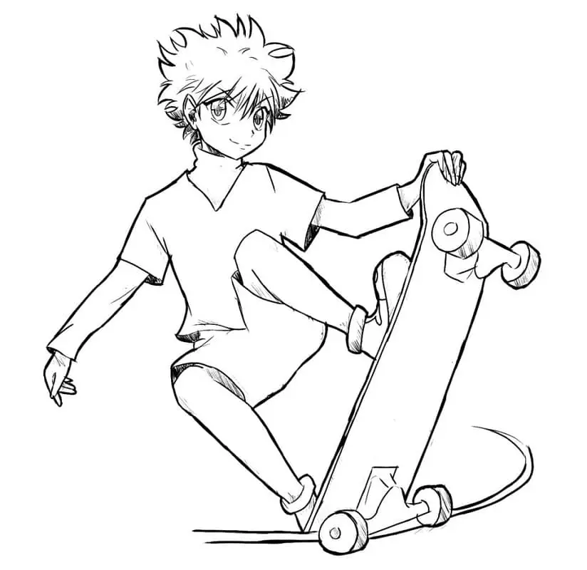 Desenhos de Killua Zoldyck Para Colorir 36