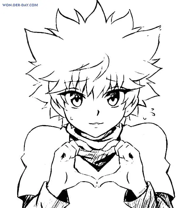 Desenhos de Killua Zoldyck Para Colorir 38