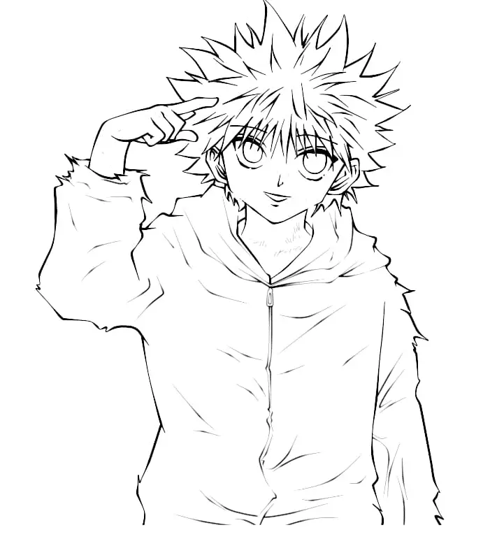 Desenhos de Killua Zoldyck Para Colorir 39