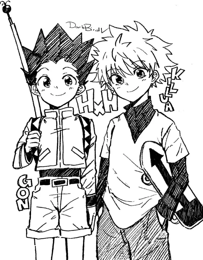 Desenhos de Killua Zoldyck Para Colorir 4