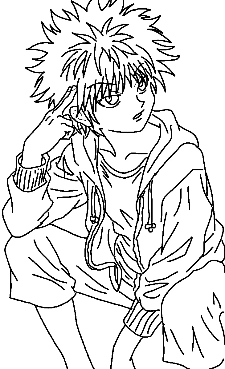 Desenhos de Killua Zoldyck Para Colorir 41