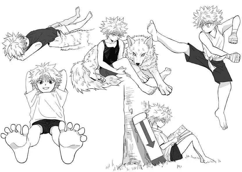 Desenhos de Killua Zoldyck Para Colorir 43