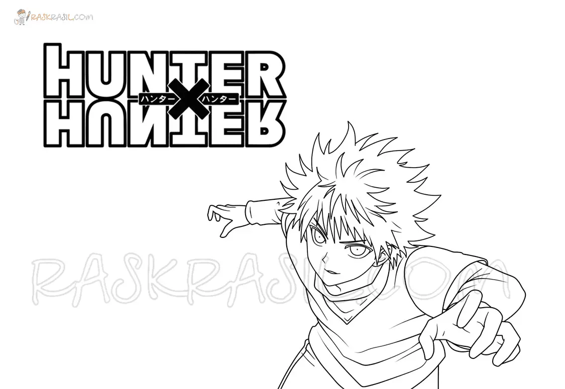 Desenhos de Killua Zoldyck Para Colorir 44