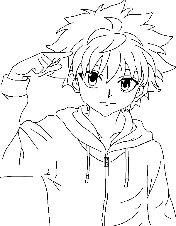 Desenhos de Killua Zoldyck Para Colorir 5