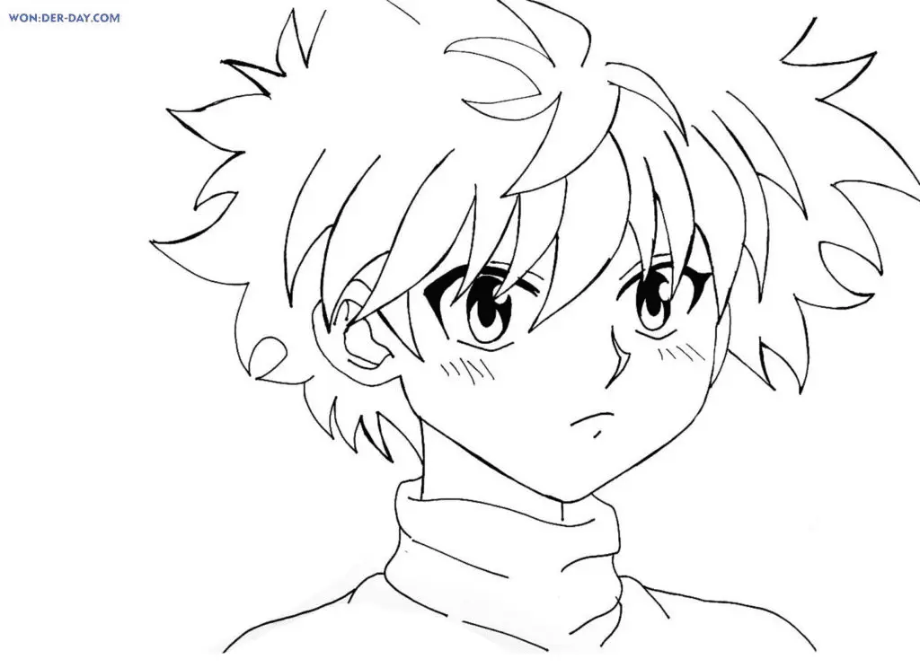 Desenhos de Killua Zoldyck Para Colorir 6