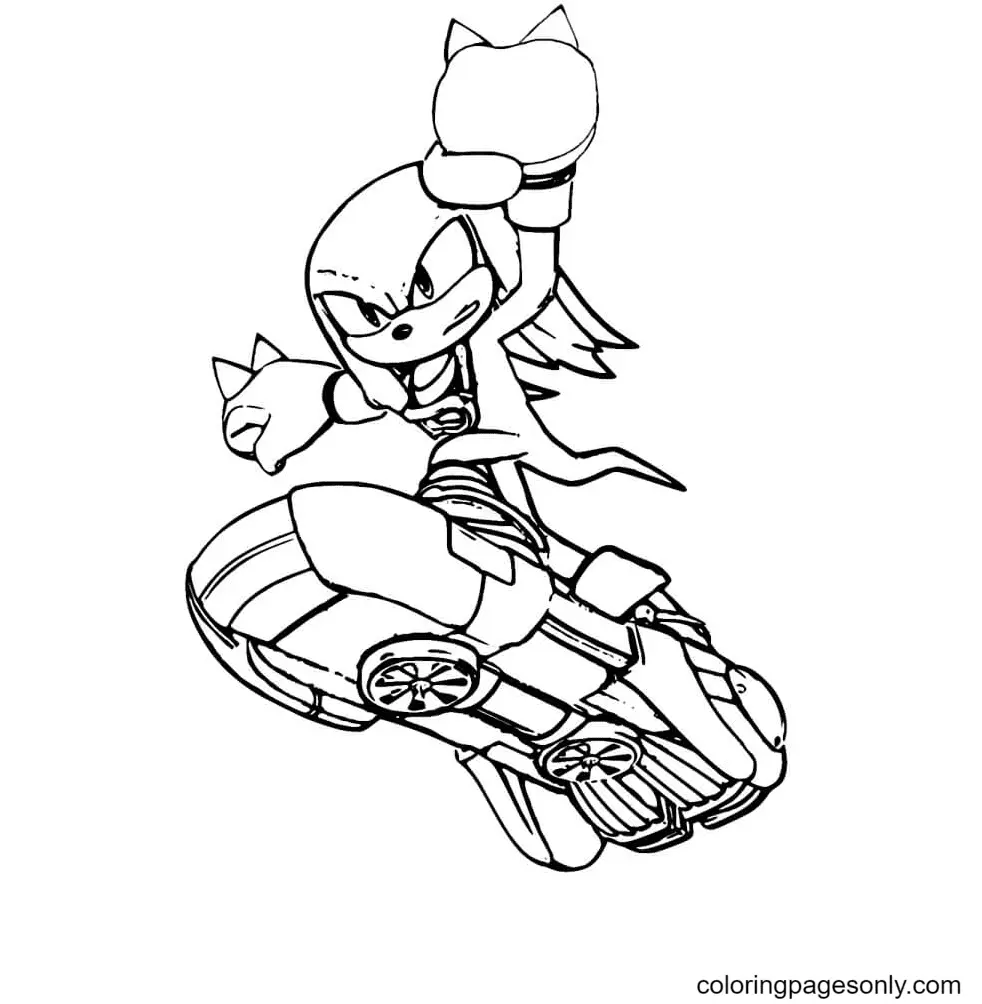 Desenhos de Knuckles Para Colorir 1