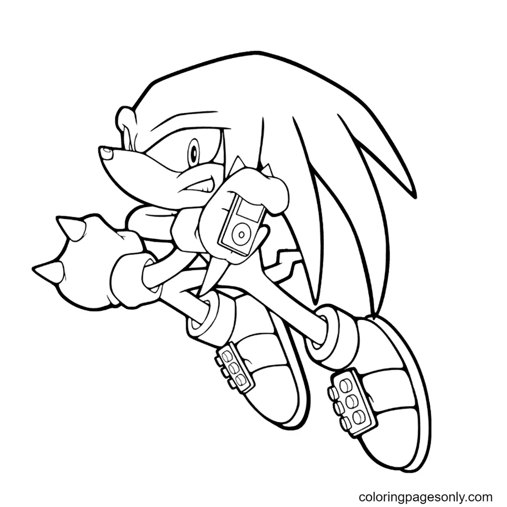 Desenhos de Knuckles Para Colorir 10