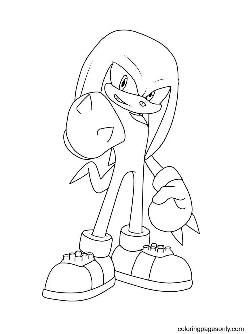 Desenhos de Knuckles Para Colorir 11