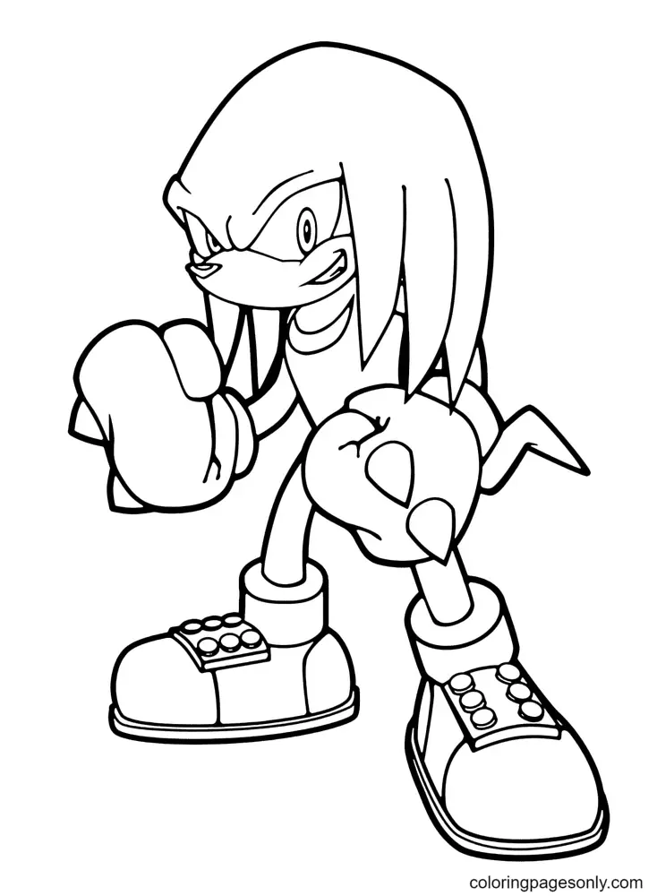 Desenhos de Knuckles Para Colorir 12