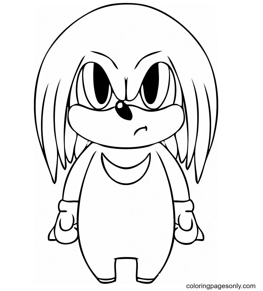 Desenhos de Knuckles Para Colorir 13