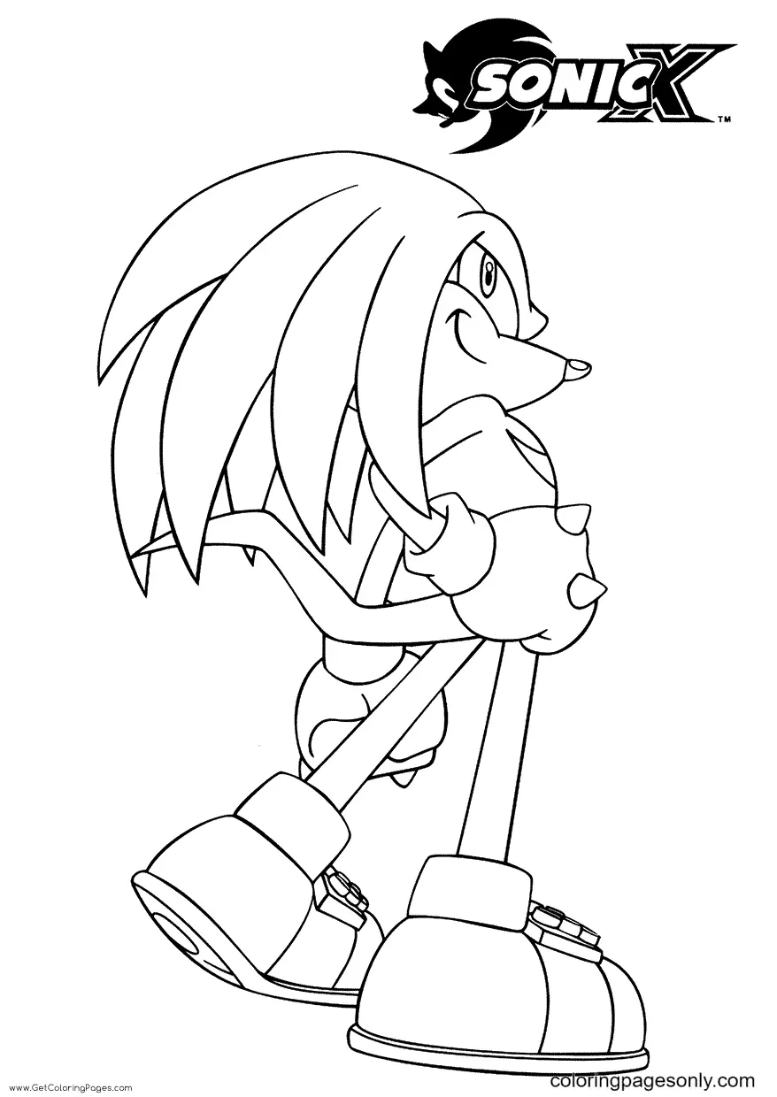 Desenhos de Knuckles Para Colorir 14