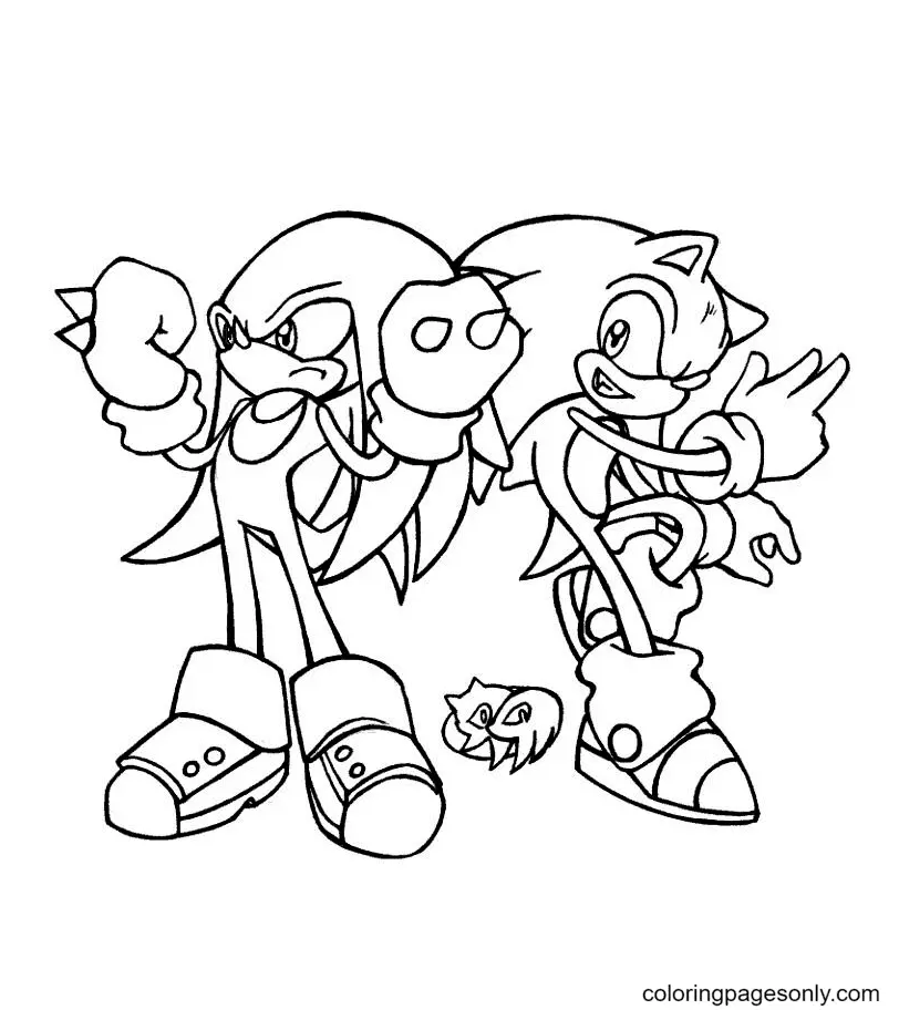 Desenhos de Knuckles Para Colorir 15