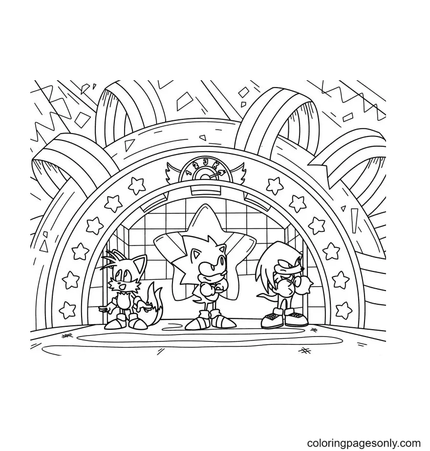 Desenhos de Knuckles Para Colorir 17