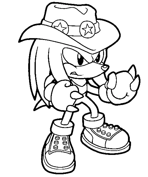 Desenhos de Knuckles Para Colorir 19