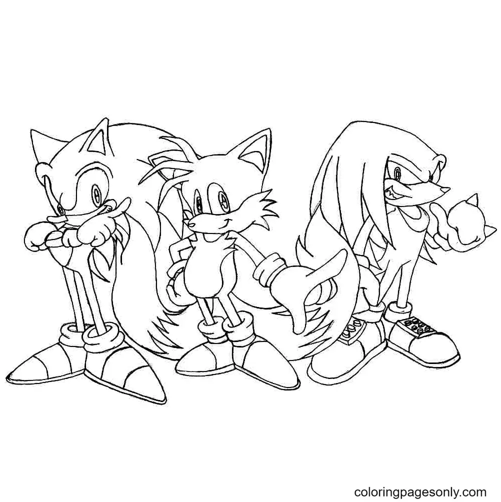 Desenhos de Knuckles Para Colorir 2