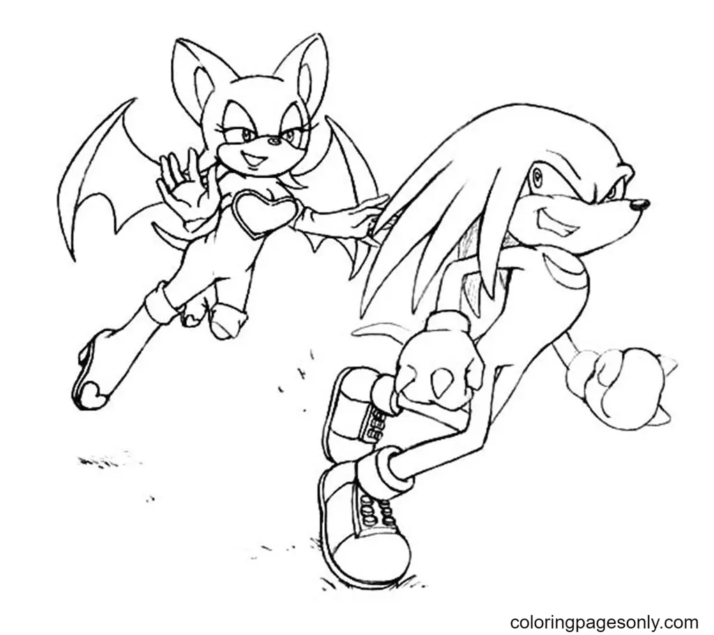 Desenhos de Knuckles Para Colorir 21