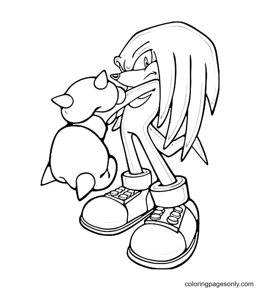 Desenhos de Knuckles Para Colorir 23