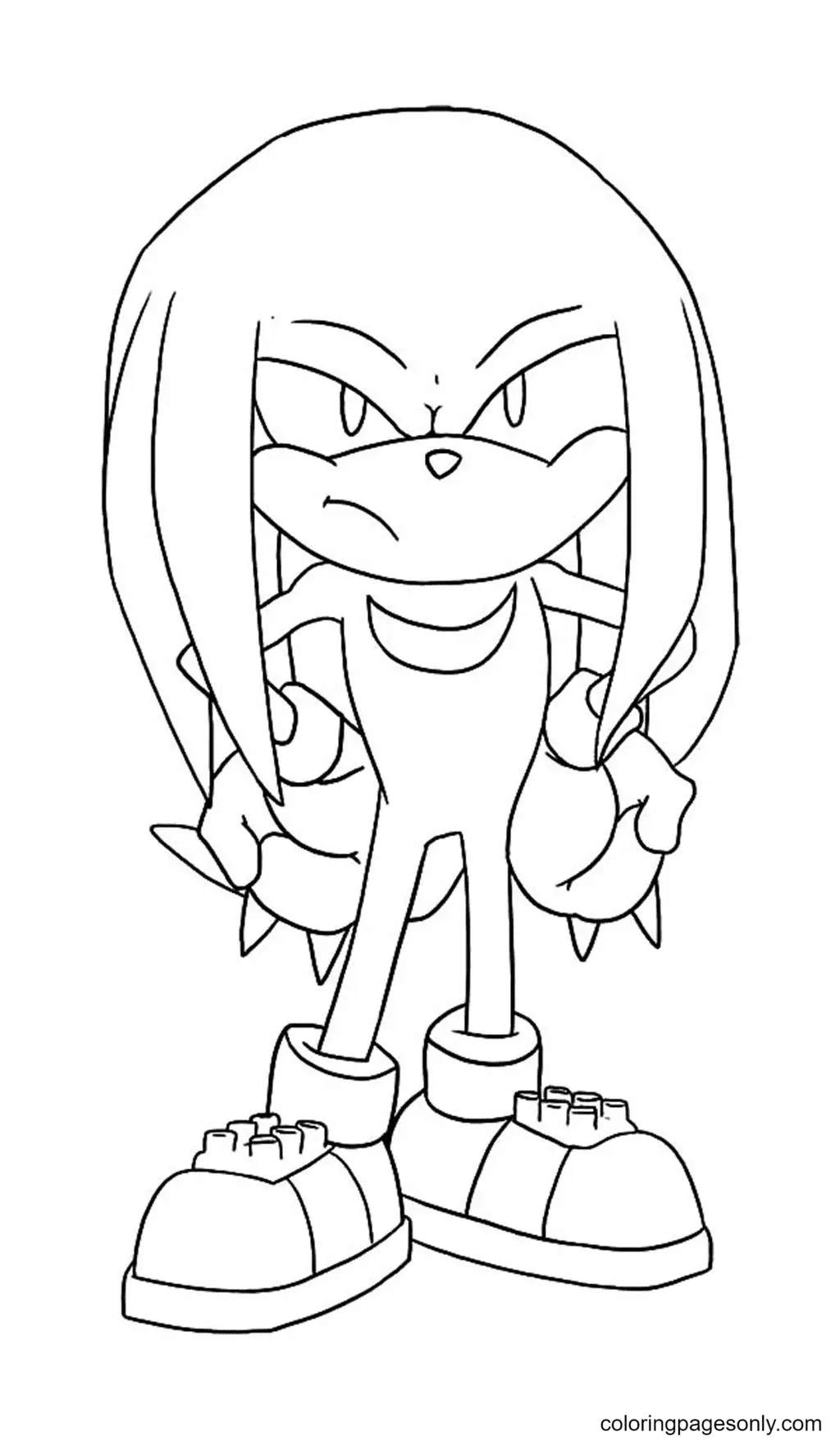 Desenhos de Knuckles Para Colorir 27