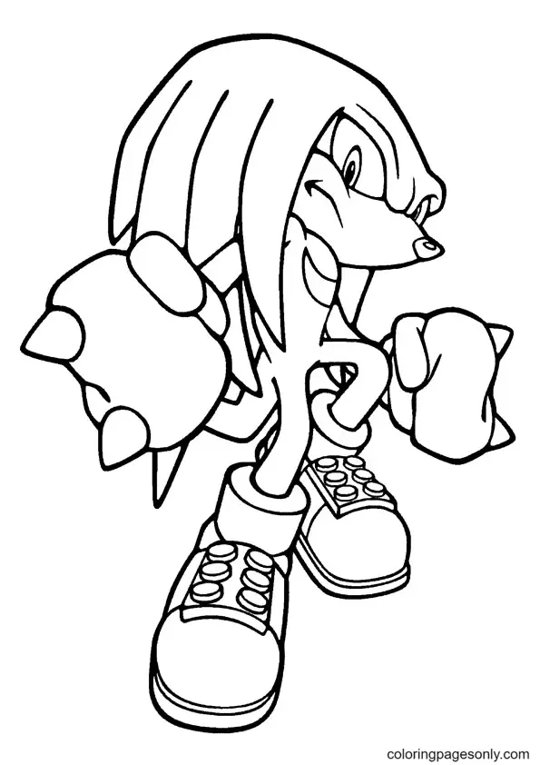 Desenhos de Knuckles Para Colorir 29