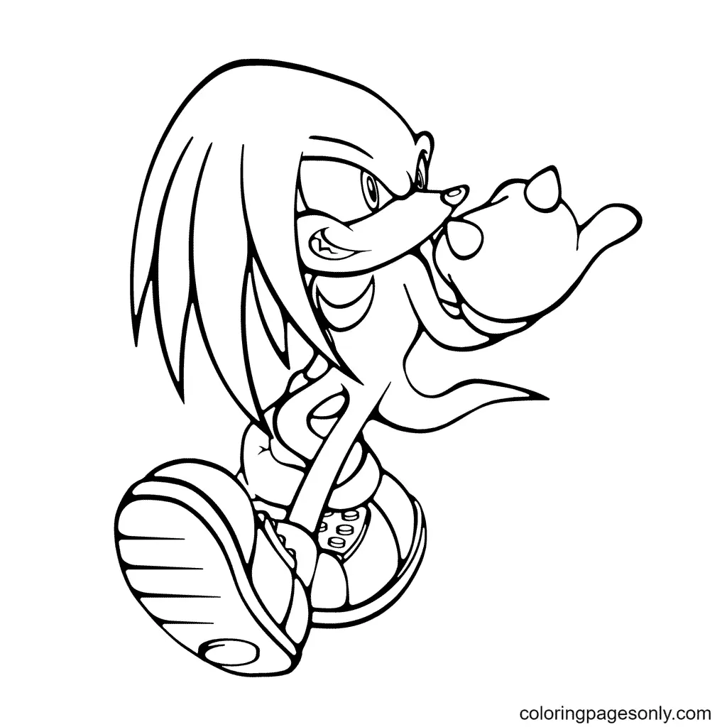 Desenhos de Knuckles Para Colorir 30