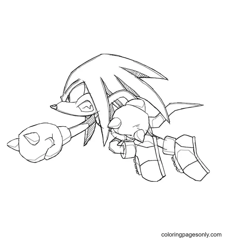 Desenhos de Knuckles Para Colorir 31