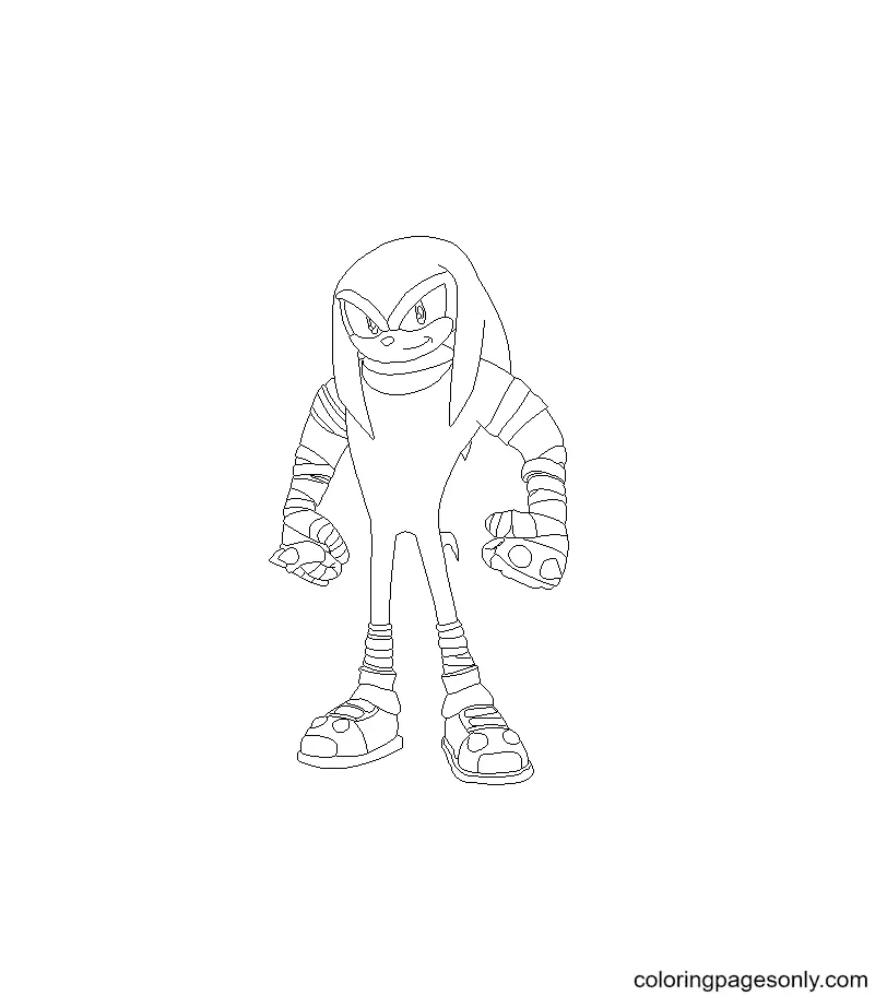 Desenhos de Knuckles Para Colorir 35