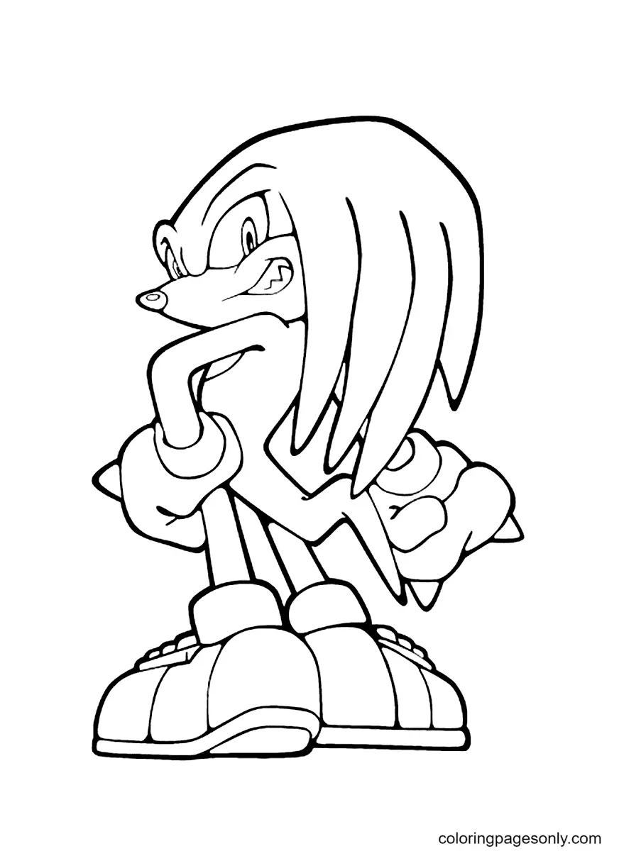 Desenhos de Knuckles Para Colorir 39