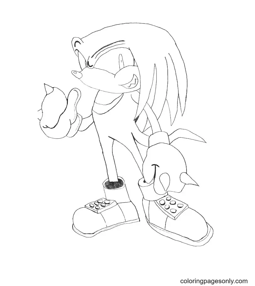 Desenhos de Knuckles Para Colorir 42