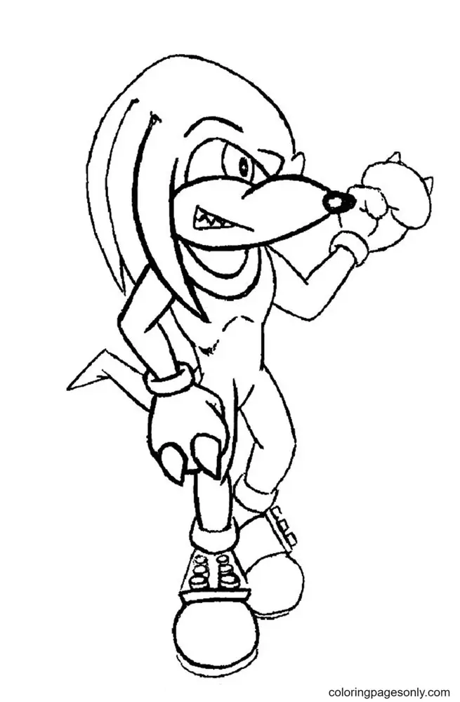 Desenhos de Knuckles Para Colorir 44