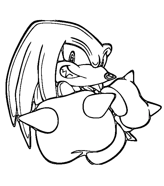 Desenhos de Knuckles Para Colorir 46