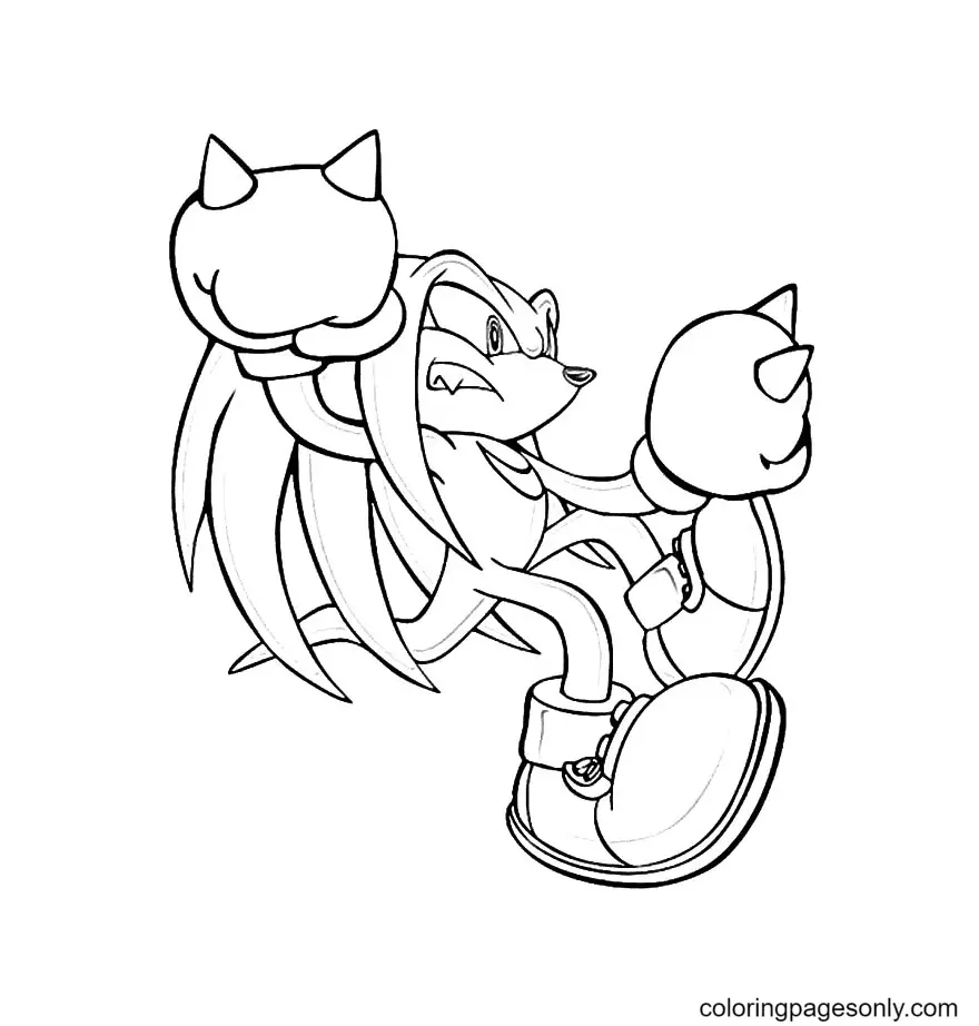 Desenhos de Knuckles Para Colorir 47