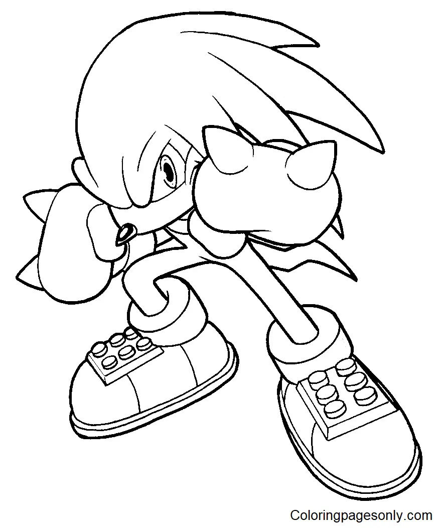 Desenhos de Knuckles Para Colorir 48