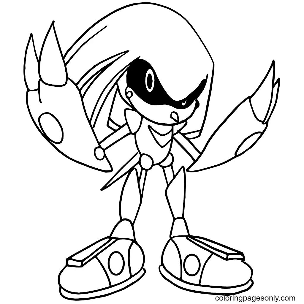 Desenhos de Knuckles Para Colorir 5