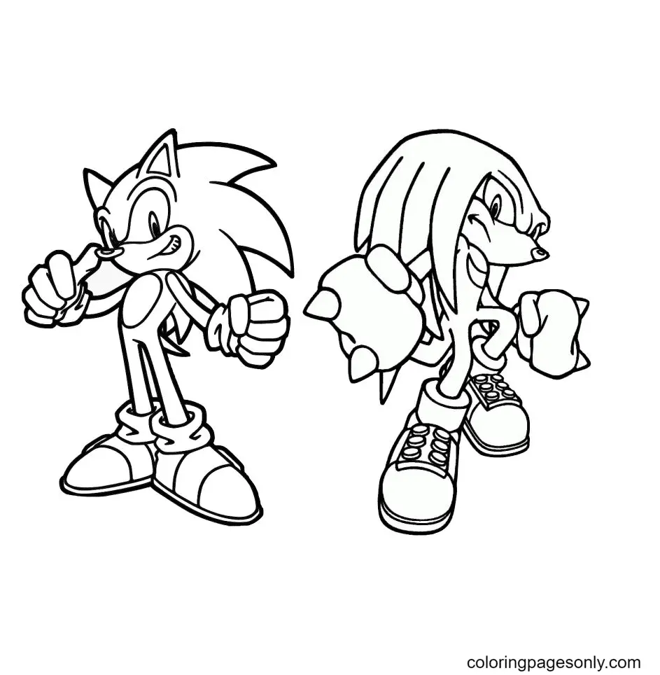 Desenhos de Knuckles Para Colorir 6